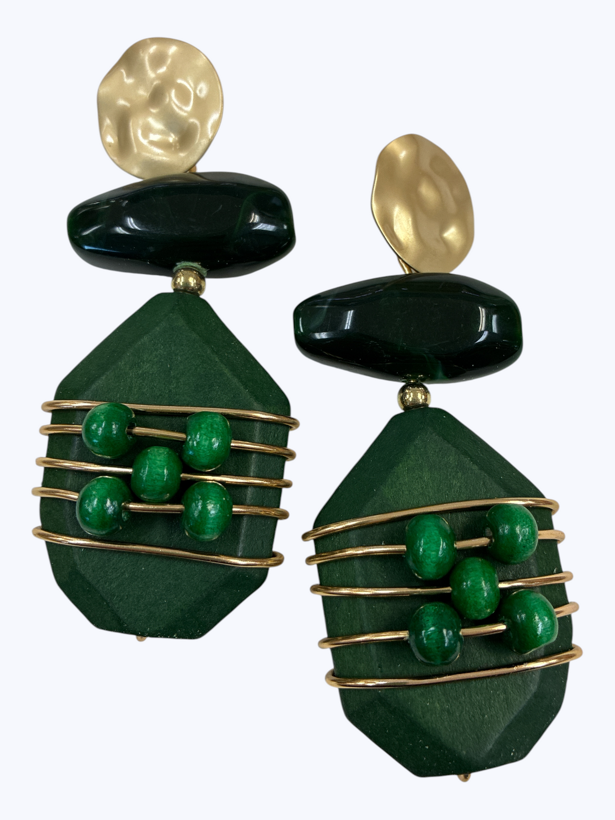 Geometric Beaded Drop Earrings | E2509