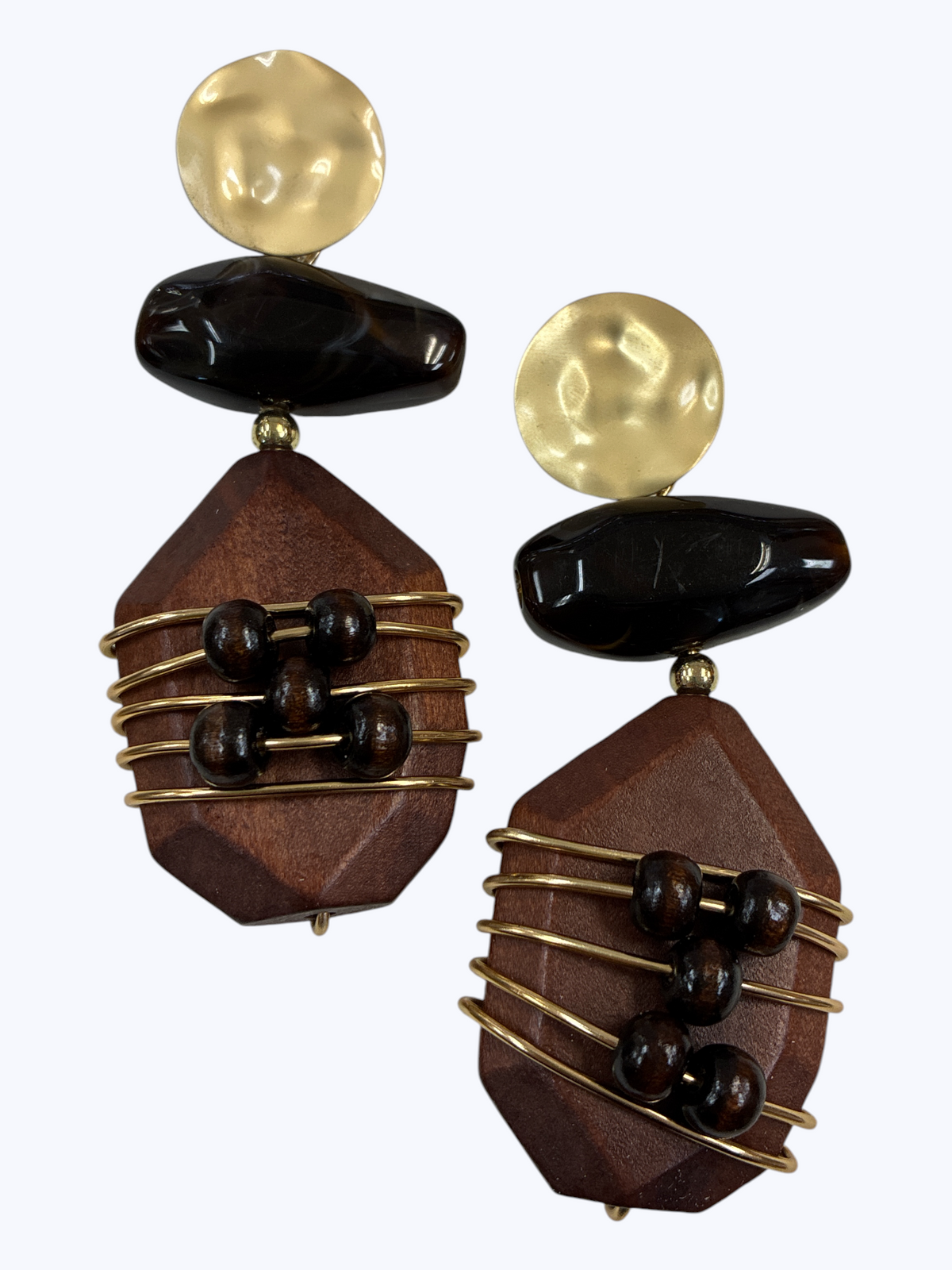 Geometric Beaded Drop Earrings | E2509