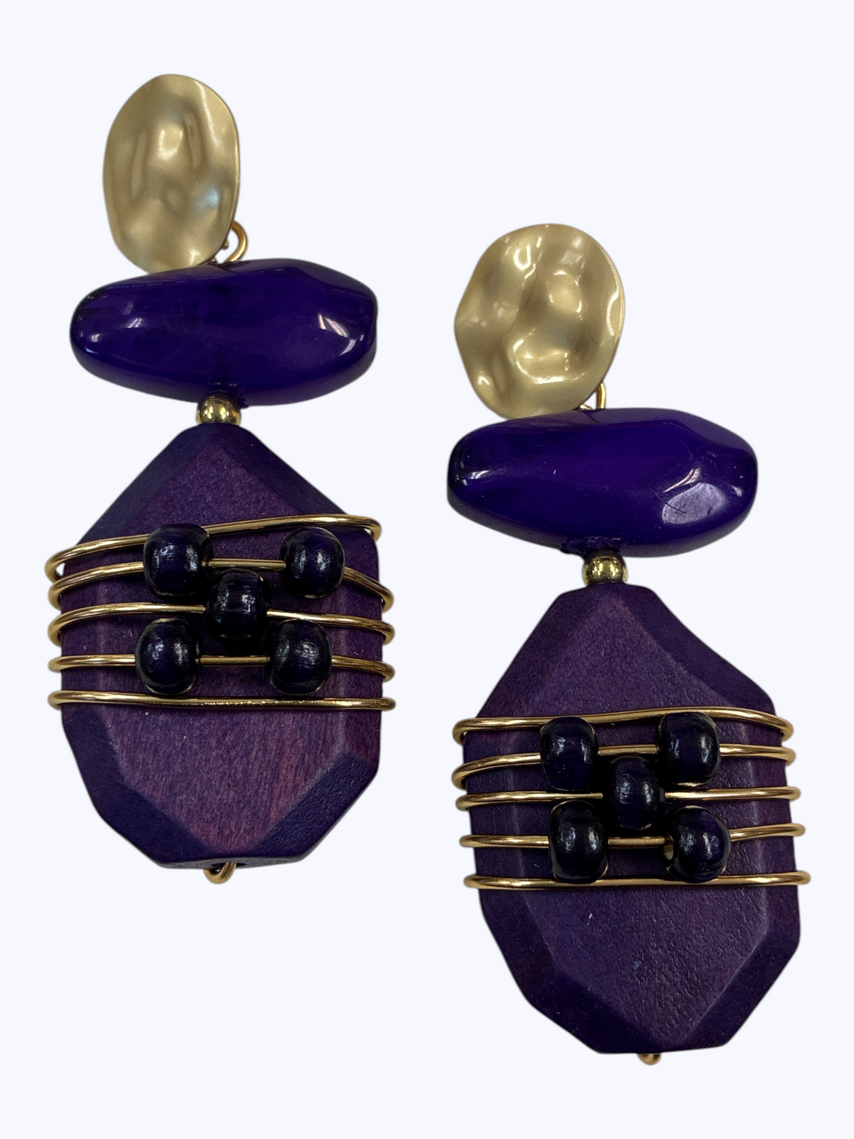 Geometric Beaded Drop Earrings | E2509