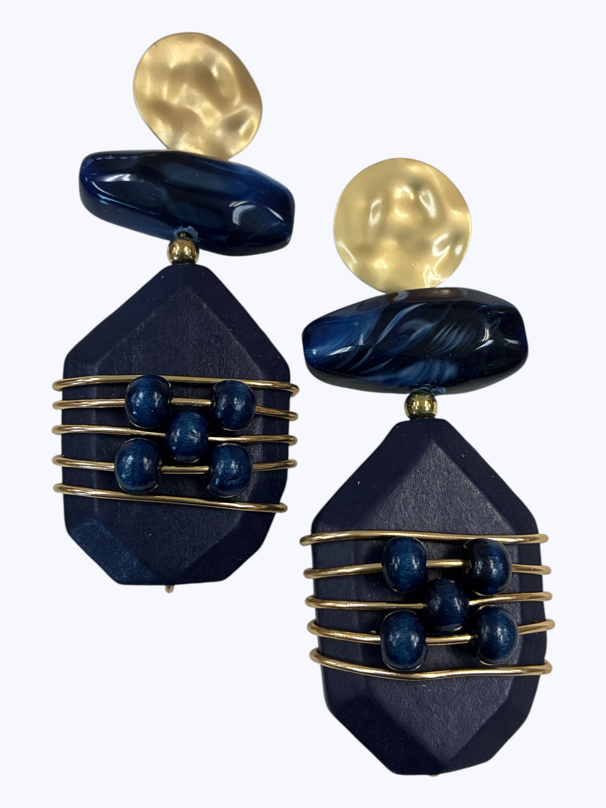 Geometric Beaded Drop Earrings | E2509