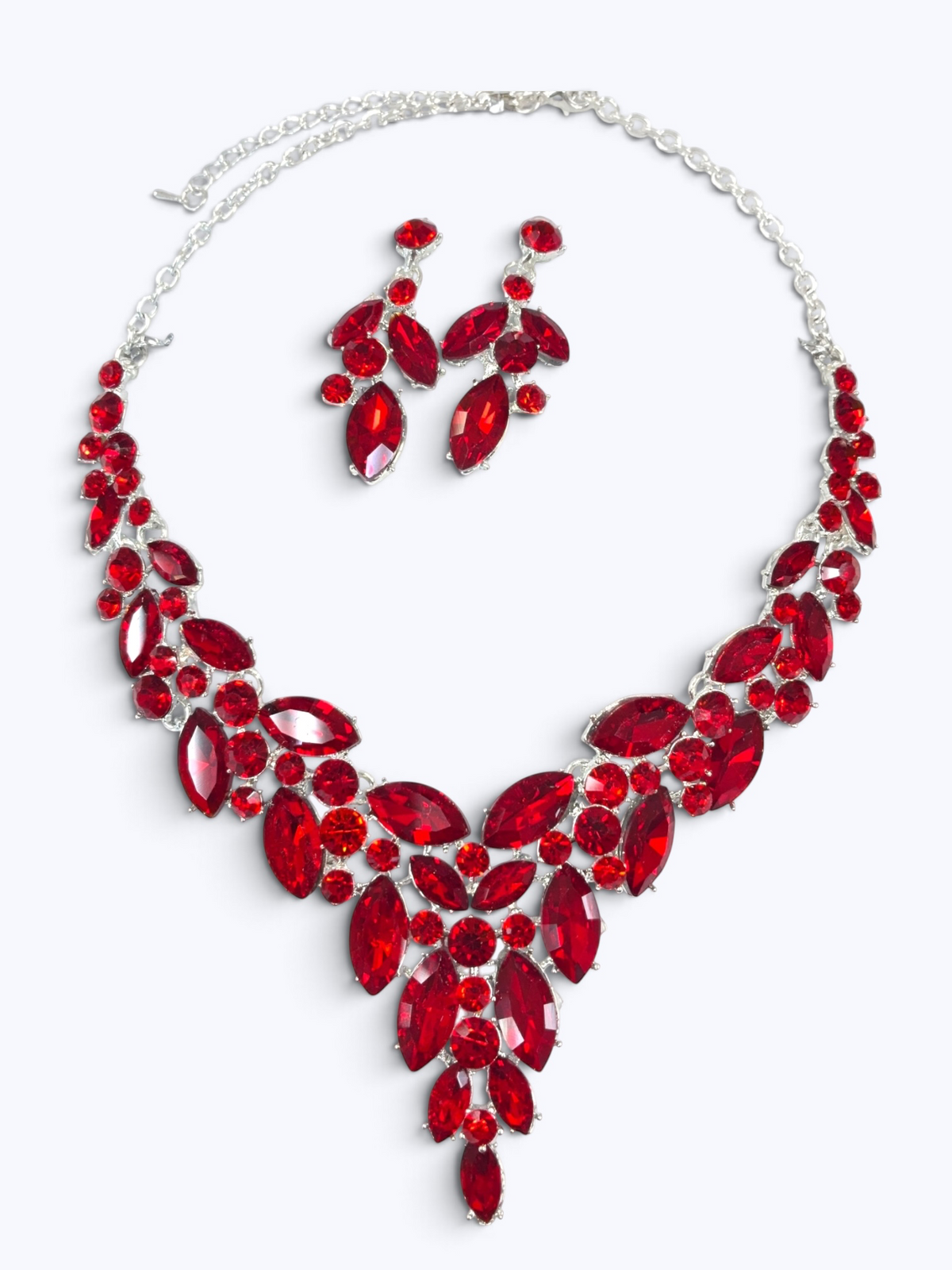 Prism Crystal Statement Necklace & Earrings Set | N5001