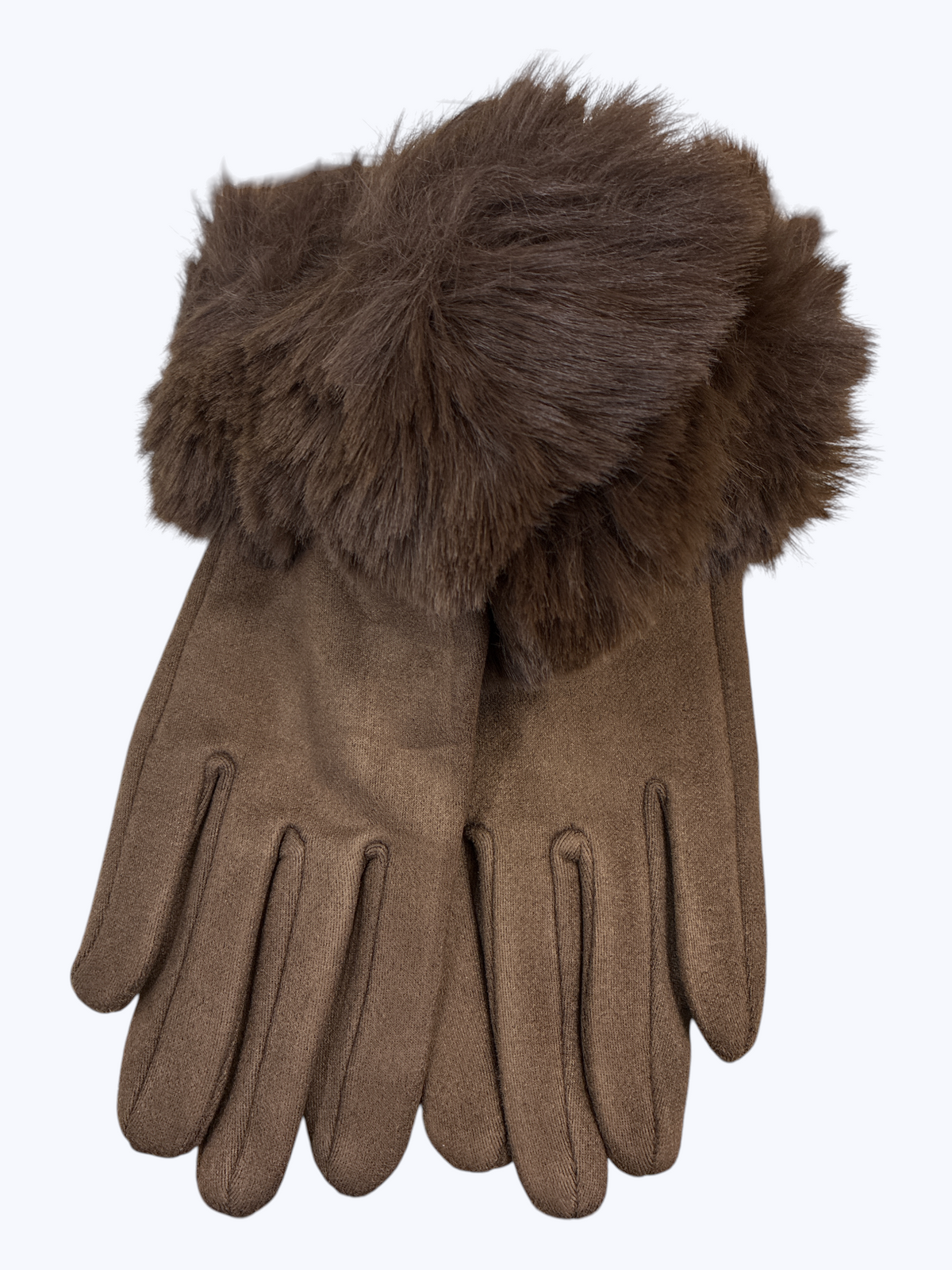 Fur Cuff Knit Gloves - G0011