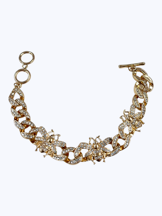 Pavé Bee Chain Bracelet | B0190