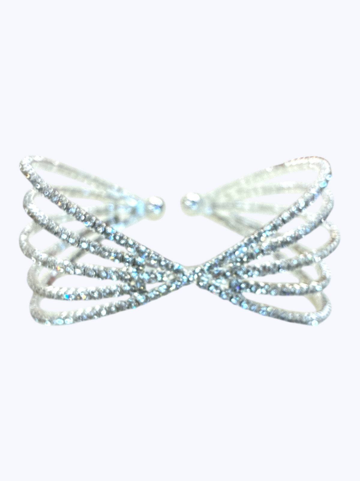 Sparkling Crisscross Cuff Bracelet | B0623