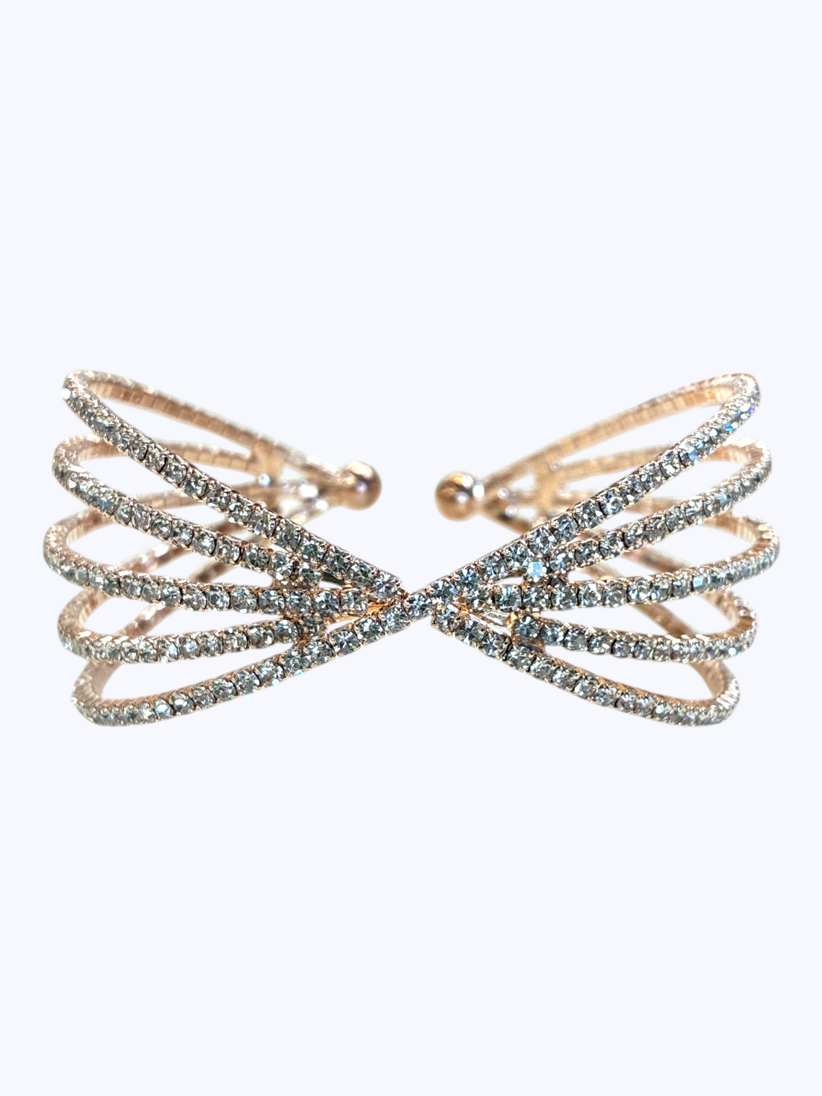 Sparkling Crisscross Cuff Bracelet | B0623