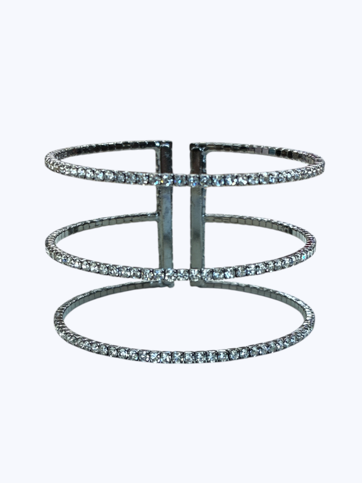 Triple Row Crystal Cuff Bracelet | B0625