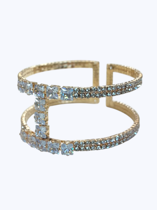 Double-Band Crystal Bracelet | B0618