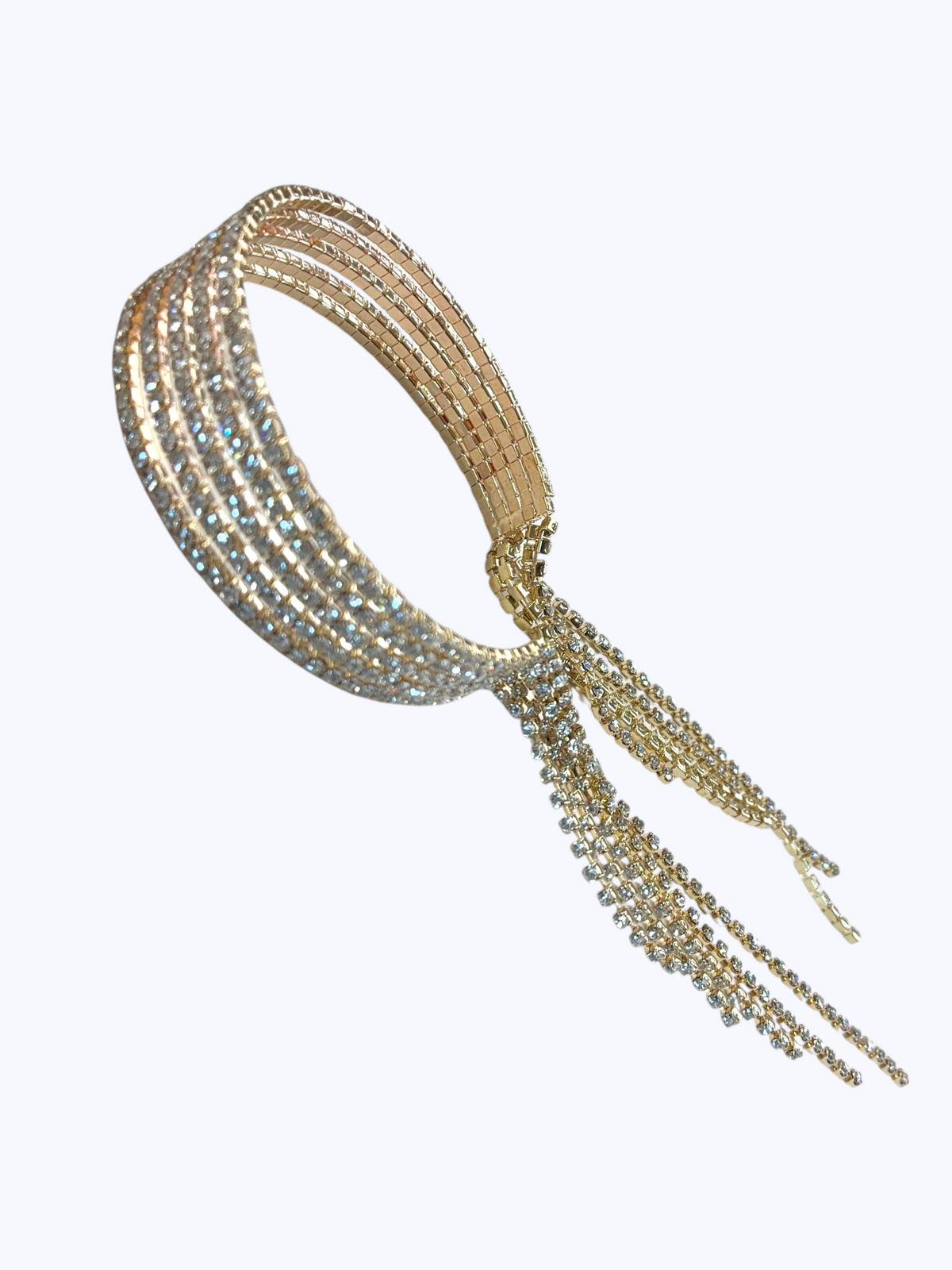 Multi-Row Crystal Cuff Bracelet | B0609