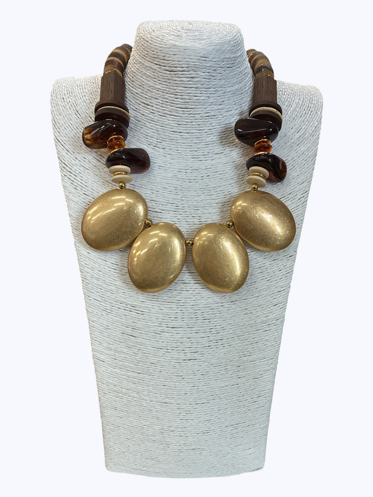 Boho Wood and Acrylic Necklace Set | N5418