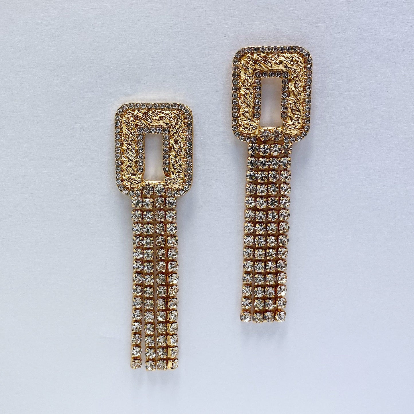 E1766 | Polished Gold Fringe Earrings | 25E1845