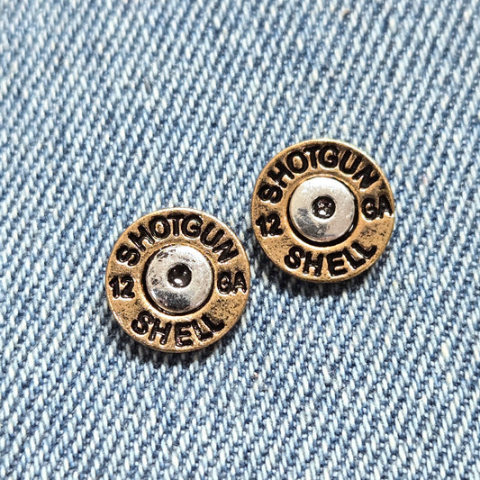 E1295 QE2942 Bullet Design Stud Earrings