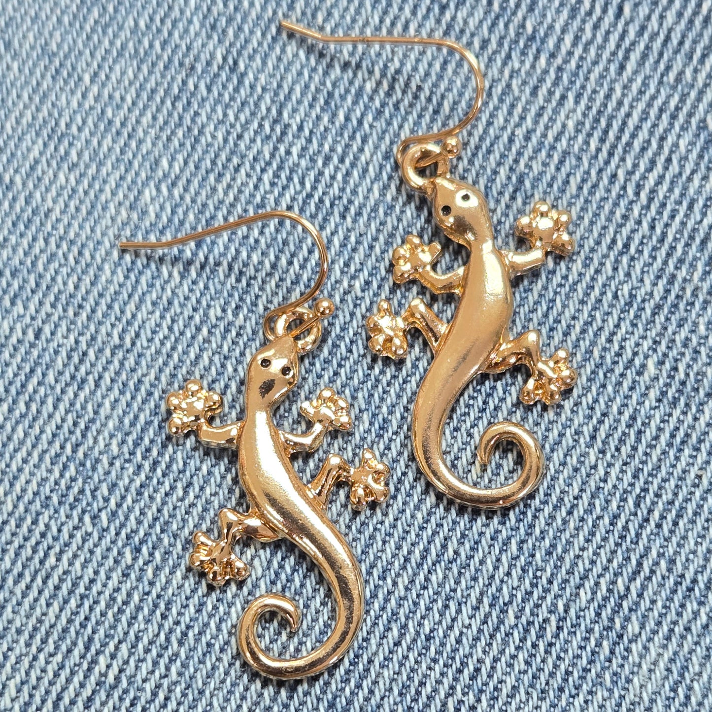 E1245 QE7722 Gecko Drop Dangle Earrings