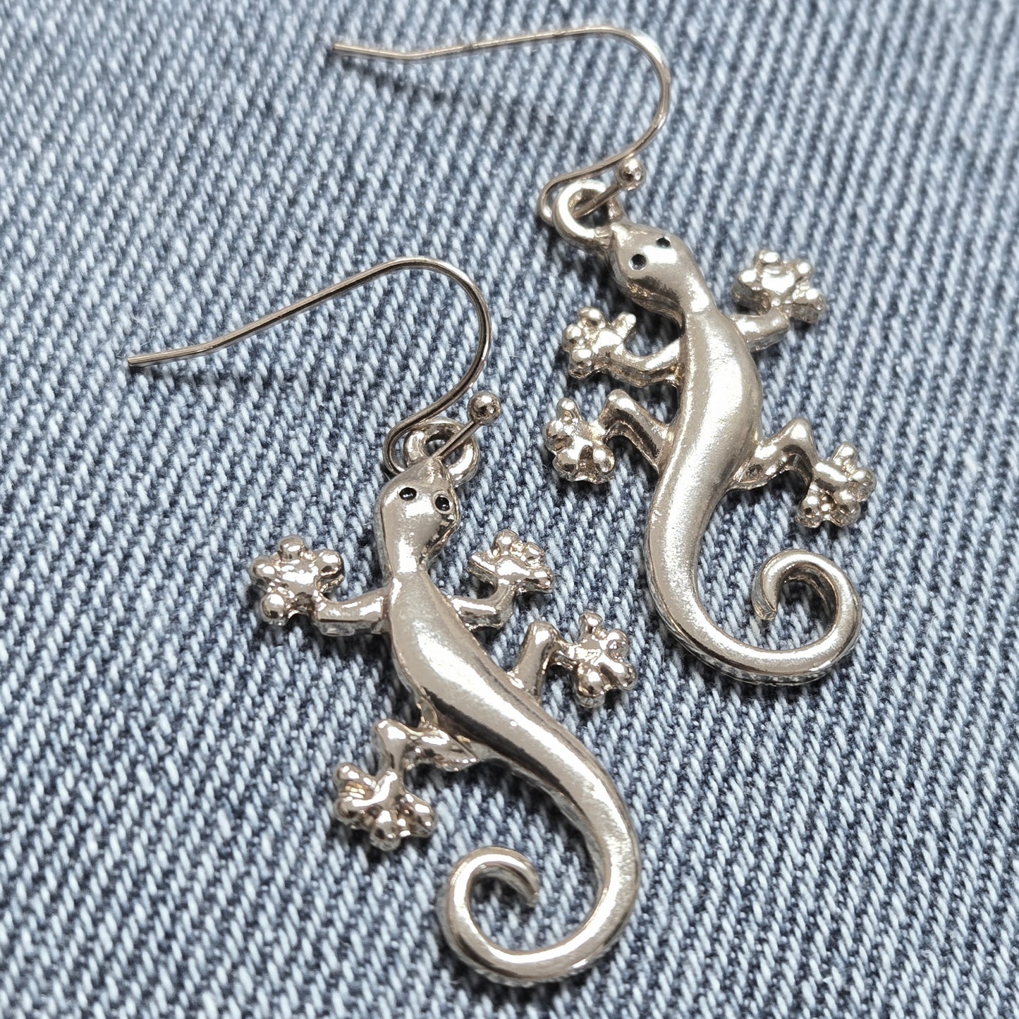 E1245 QE7722 Gecko Drop Dangle Earrings