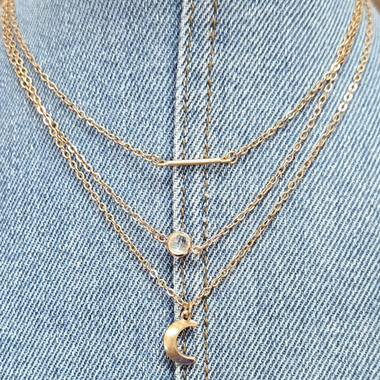 N0498 QN4261 Mini Pendants Dainty Necklace
