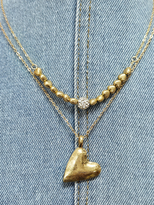 N0509 QN4599 Heart Love shape Pendant Necklaces
