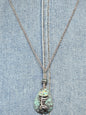 N0551 QNE12644 Fish Bone Pendant Necklace