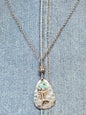 N0551 QNE12644 Fish Bone Pendant Necklace