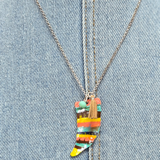 N0542 QNE14818 Fang Design Pendant Necklace