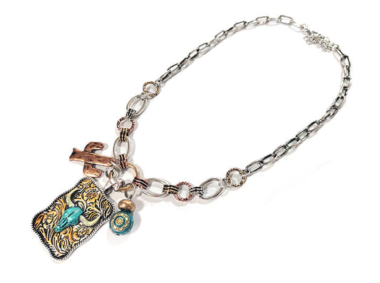N0684 QNE16552 Western Theme Necklace