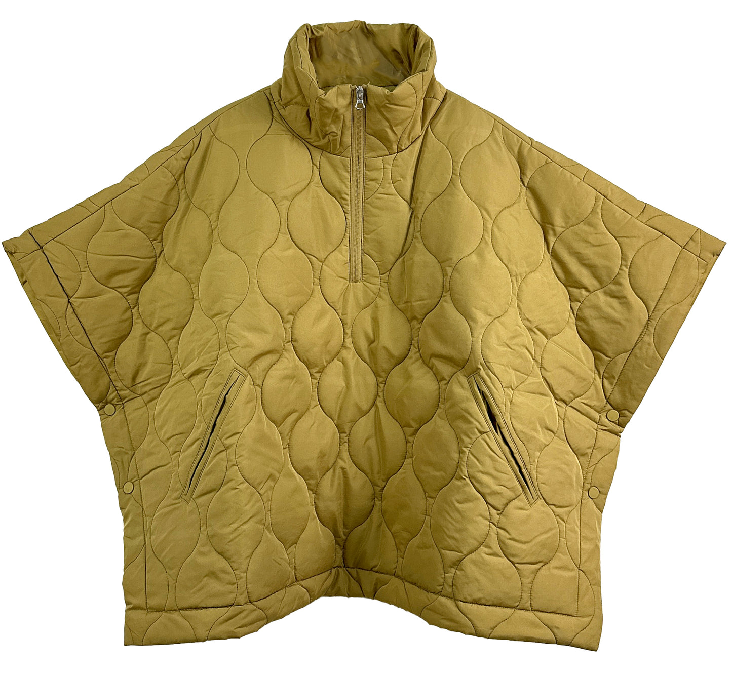 Quilted green vest on a white background