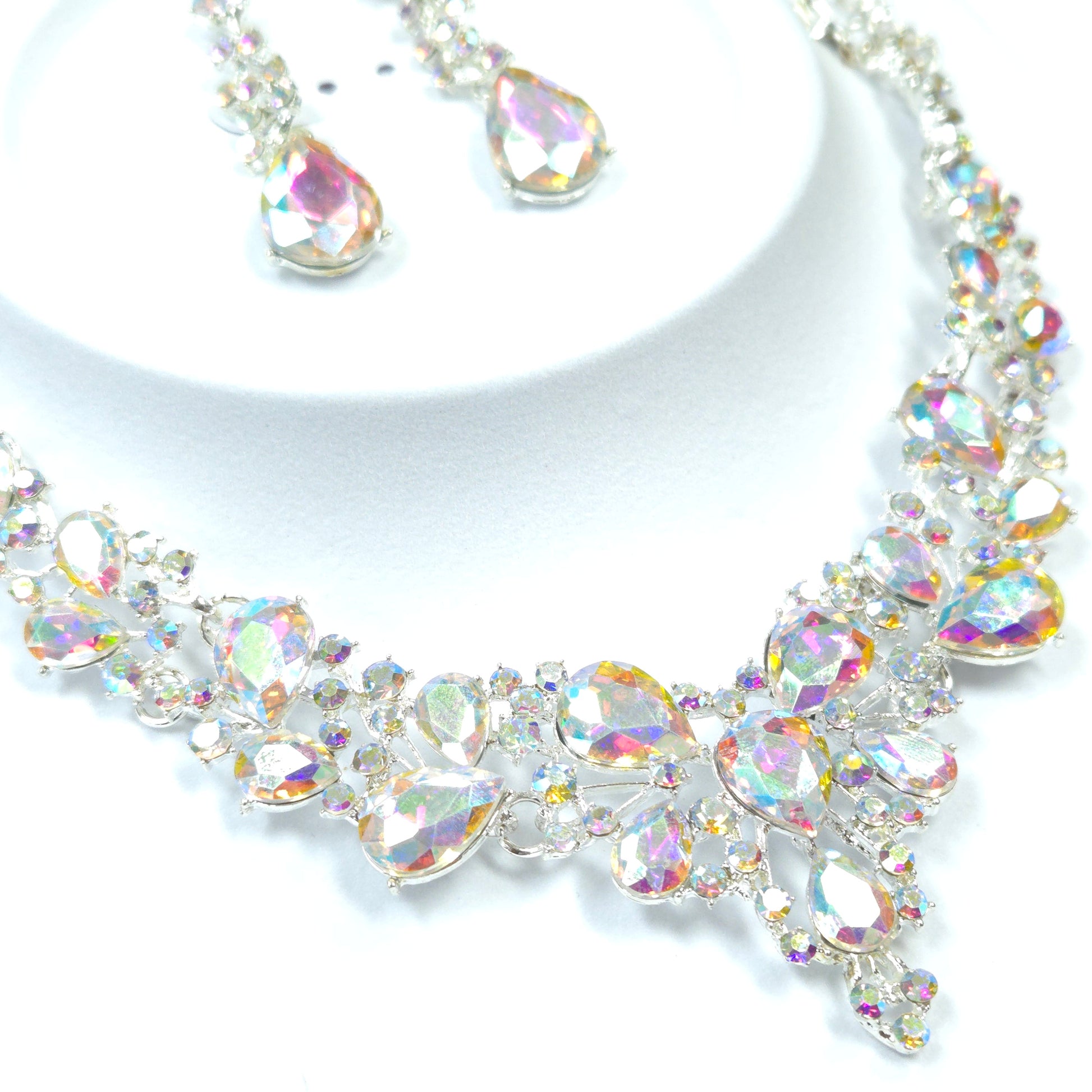 Decorative ribbon with crystals on a white background