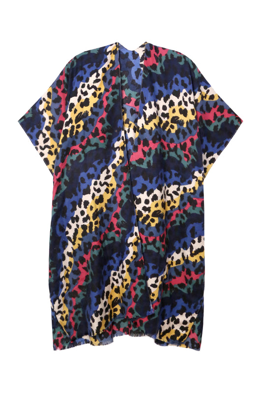 Multicolor Leopard Kimono | PC93