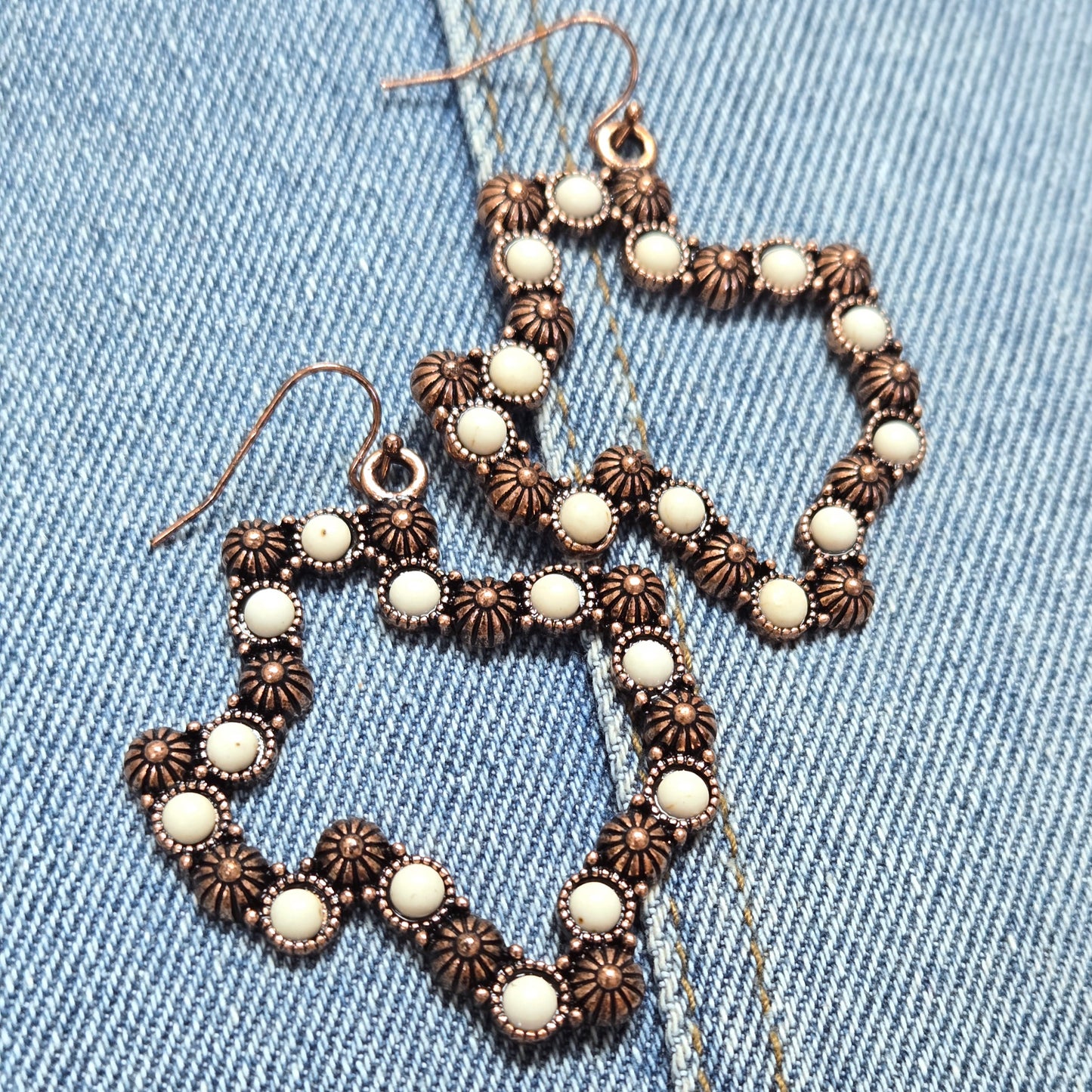 E1262 SJE1208 Texas Drop Dangle Earrings
