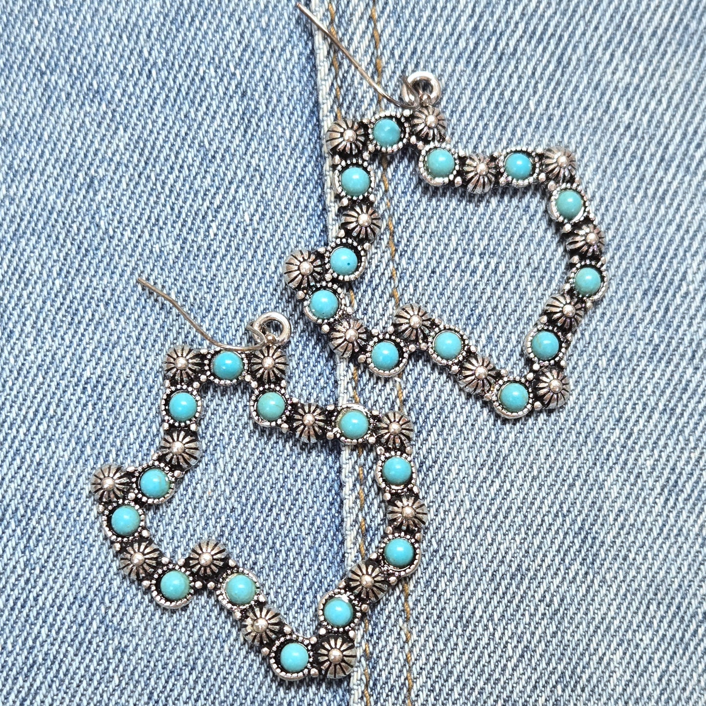 E1262 SJE1208 Texas Drop Dangle Earrings
