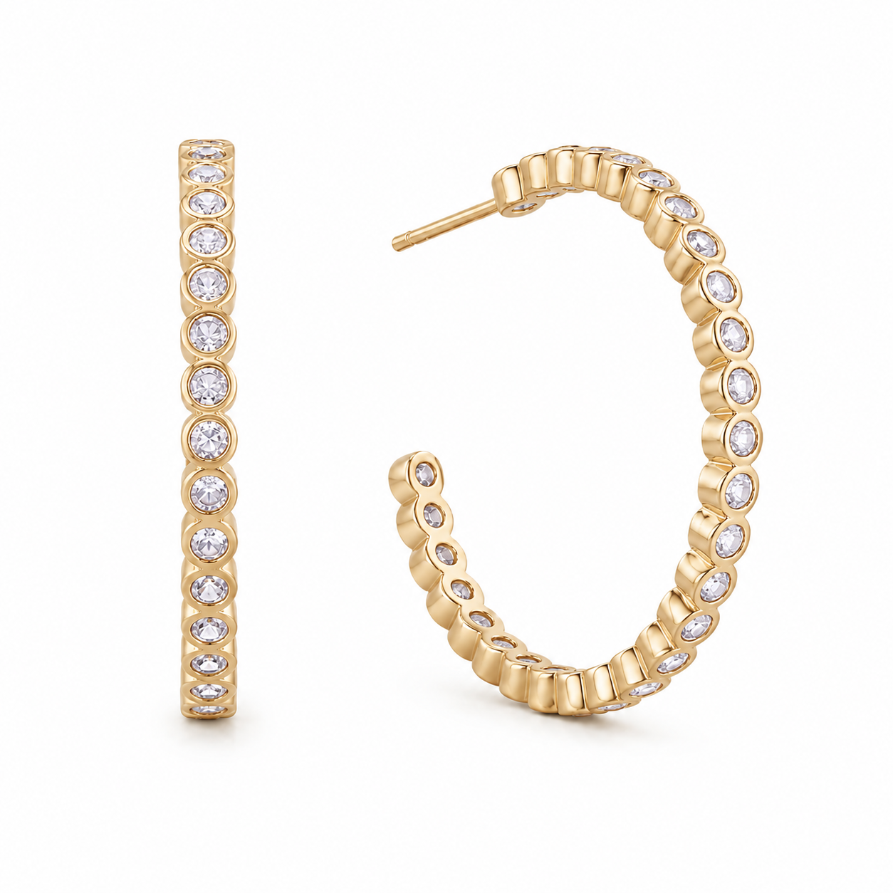 Cubic Zirconia Post Earrings - E2608