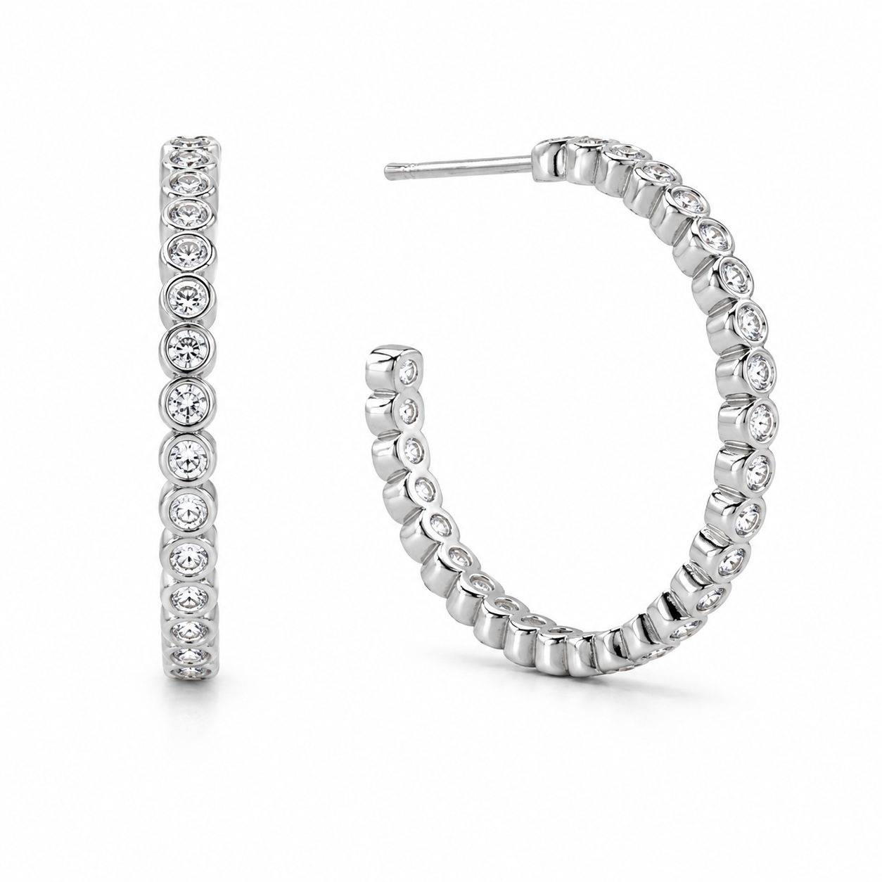 Cubic Zirconia Post Earrings - E2608