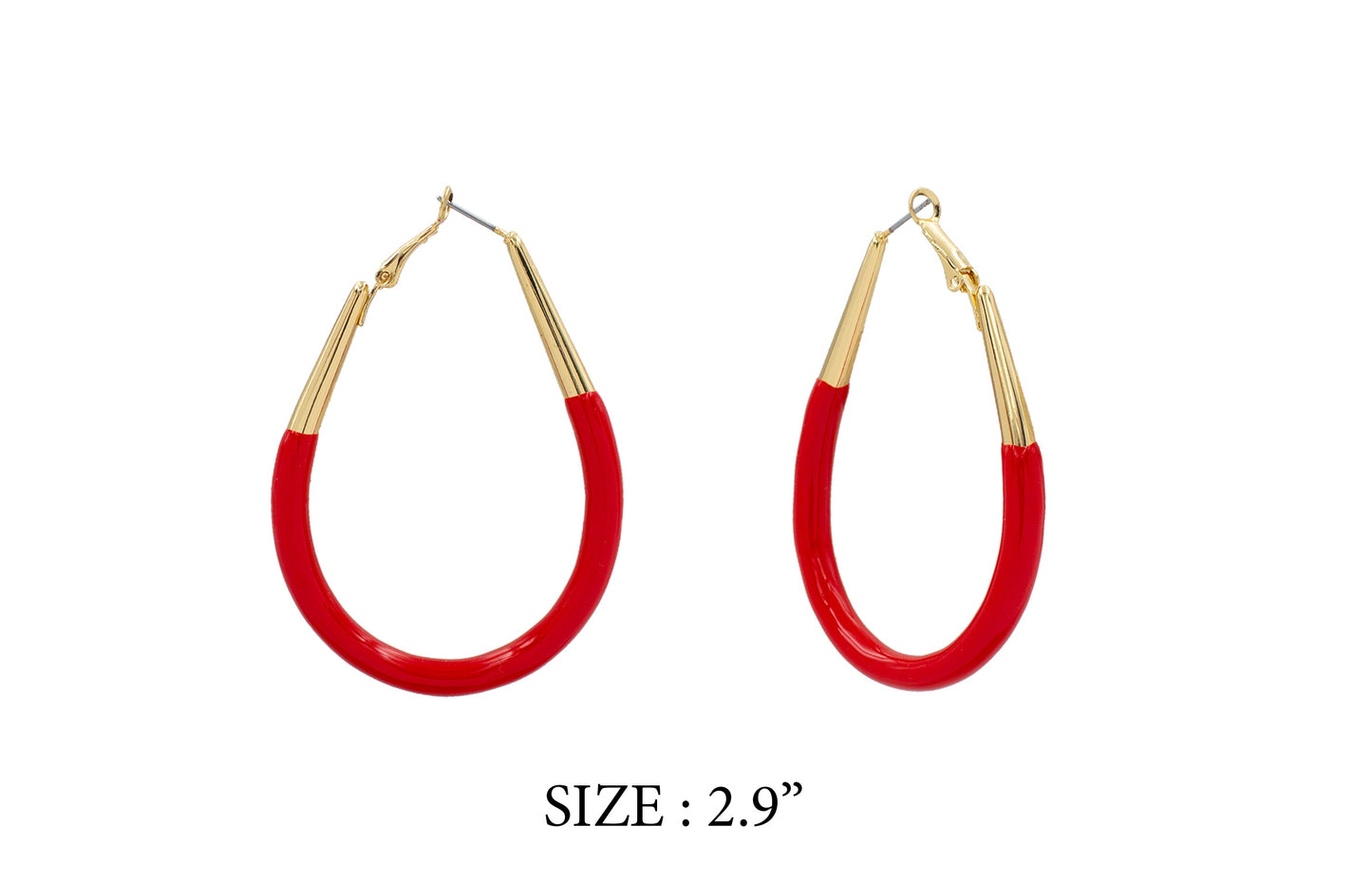 E0192 | Sleek Coated Hoop Earrings | ME60141