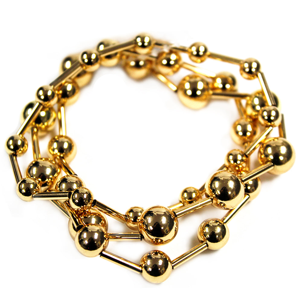 B0420 | Mixed Ball Bead Bracelet Stack | TB9721