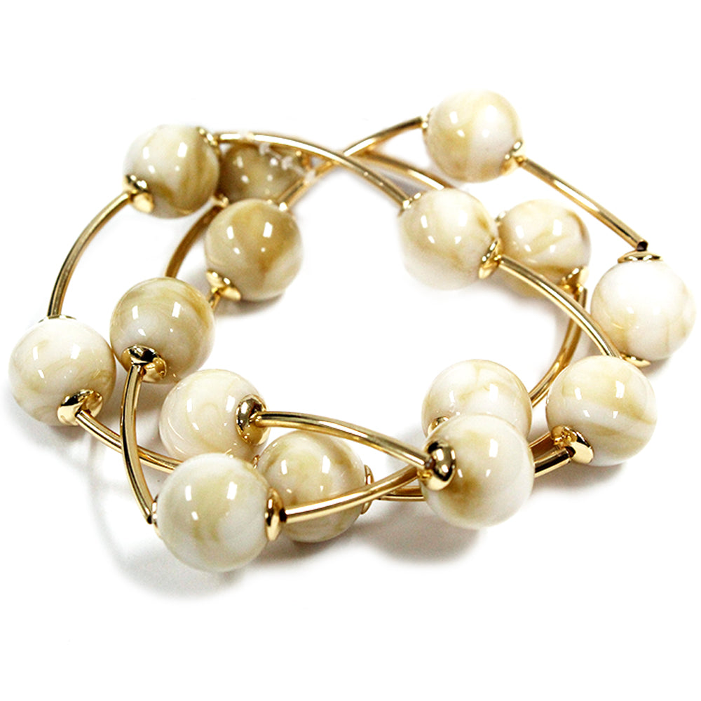 B0422 | Acrylic Beaded 3pcs Set Bracelet | TB9758