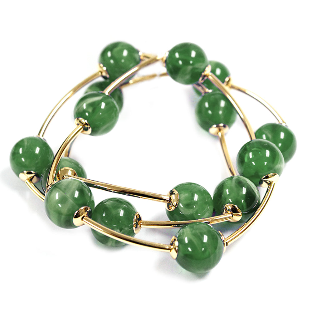 B0422 | Acrylic Beaded 3pcs Set Bracelet | TB9758