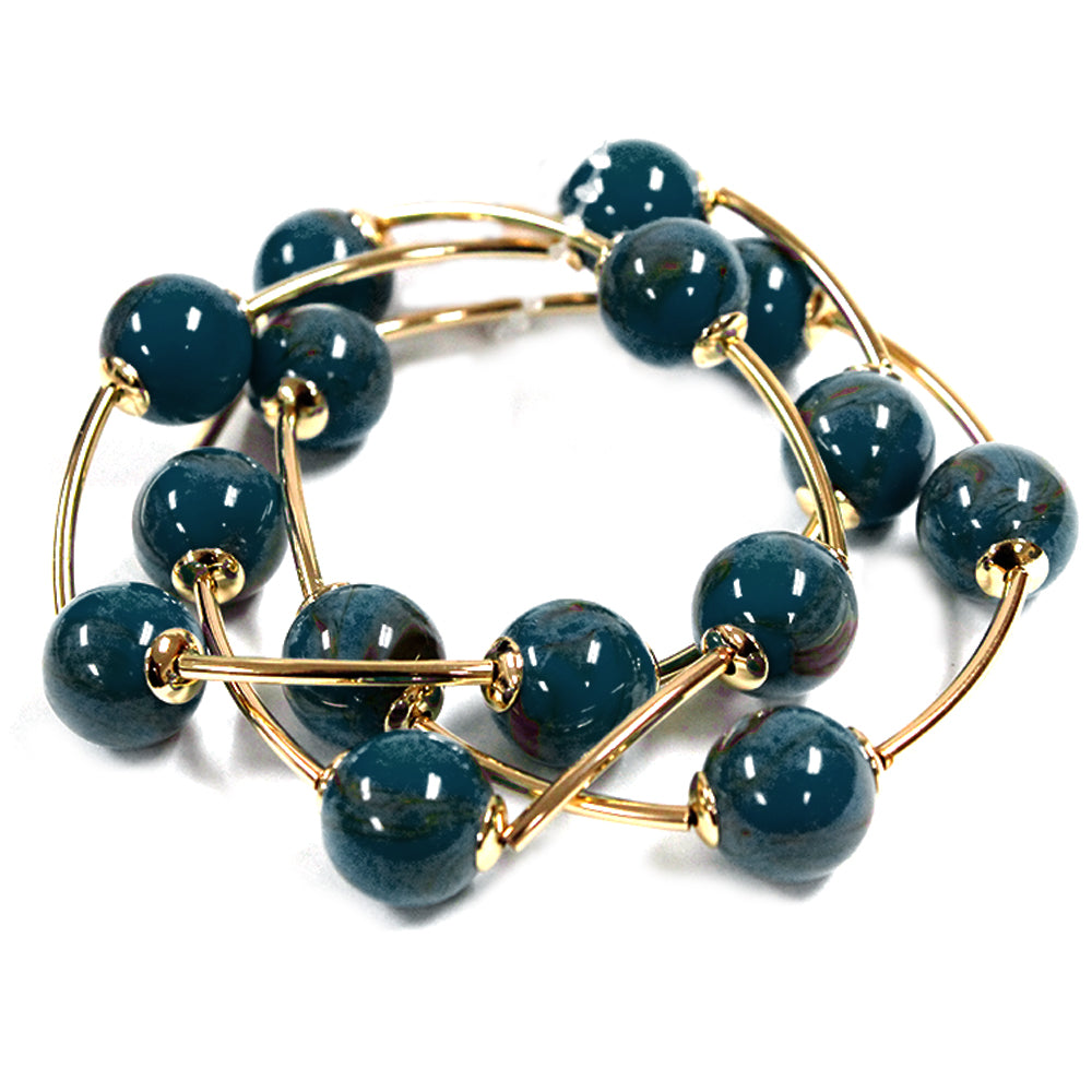 B0422 | Acrylic Beaded 3pcs Set Bracelet | TB9758