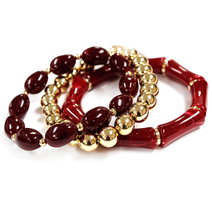 B0424 | Mixed Bead Stretch Bracelet Set | TB9819
