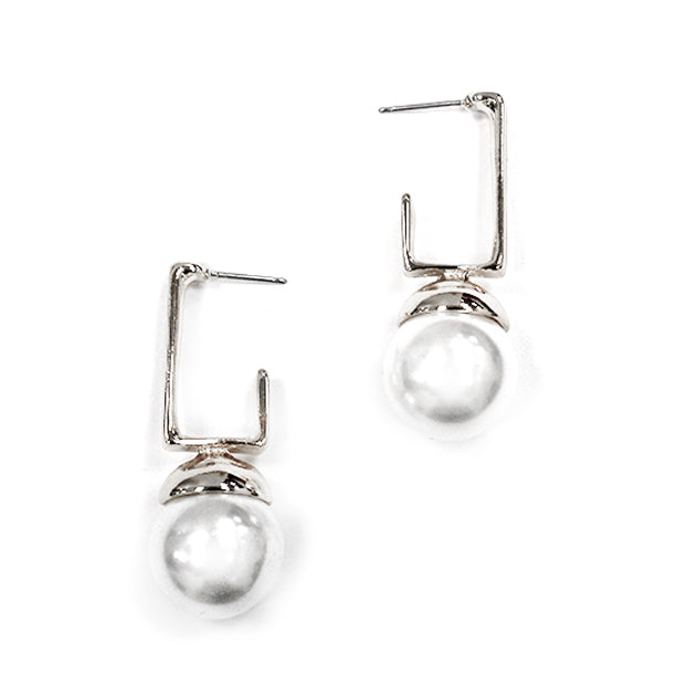 E2282 | Pearl Drop Geometric Earrings | TE11993