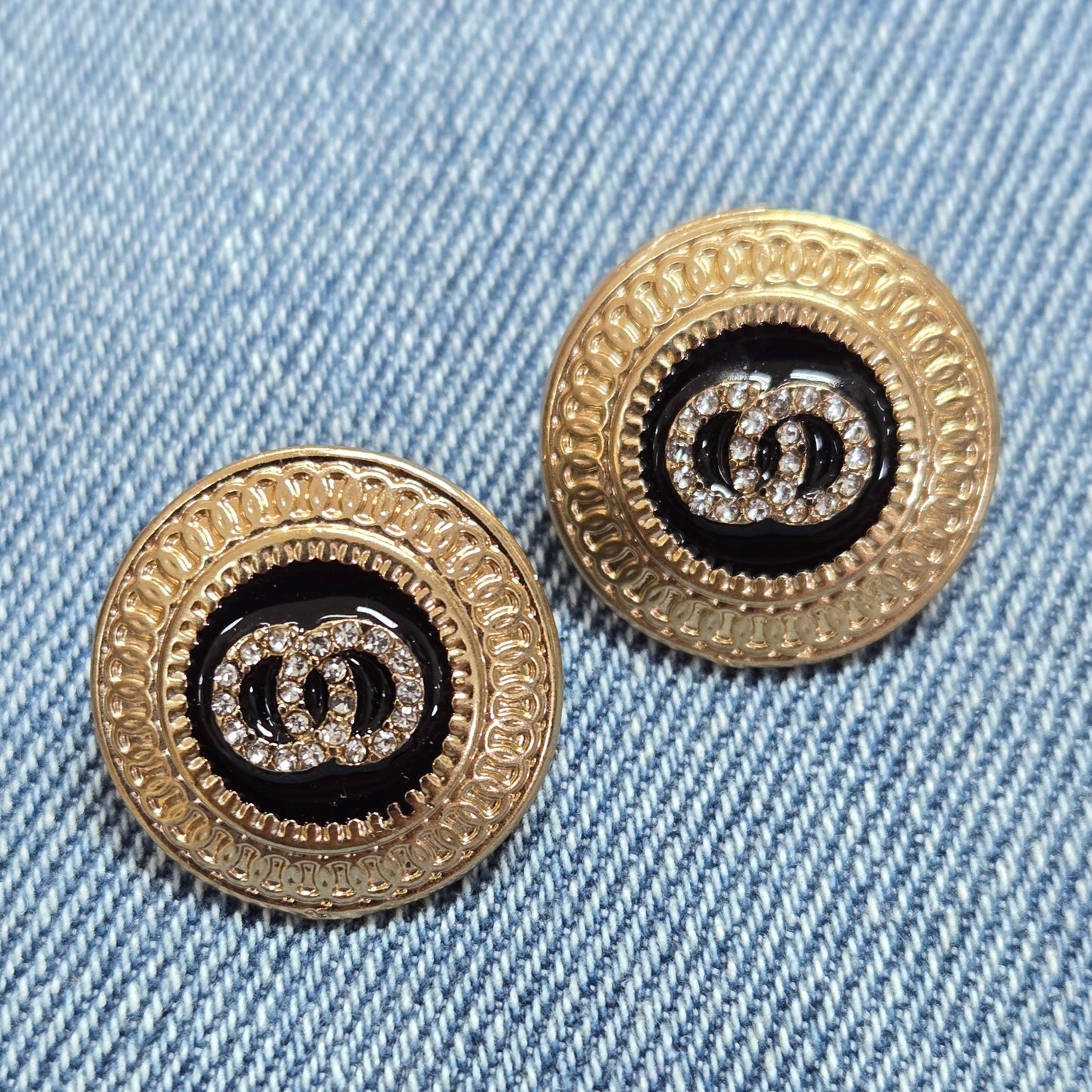 E1204 TE2571 Circle Shape Stud Style Post Earrings