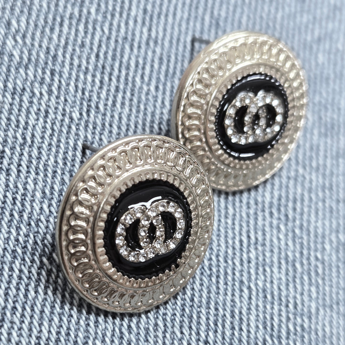 E1204 TE2571 Circle Shape Stud Style Post Earrings