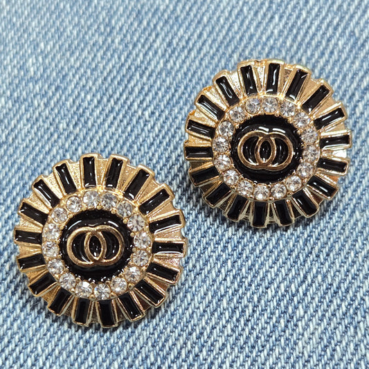 E1205 TE2572 Circle Shape Stud Style Earrings
