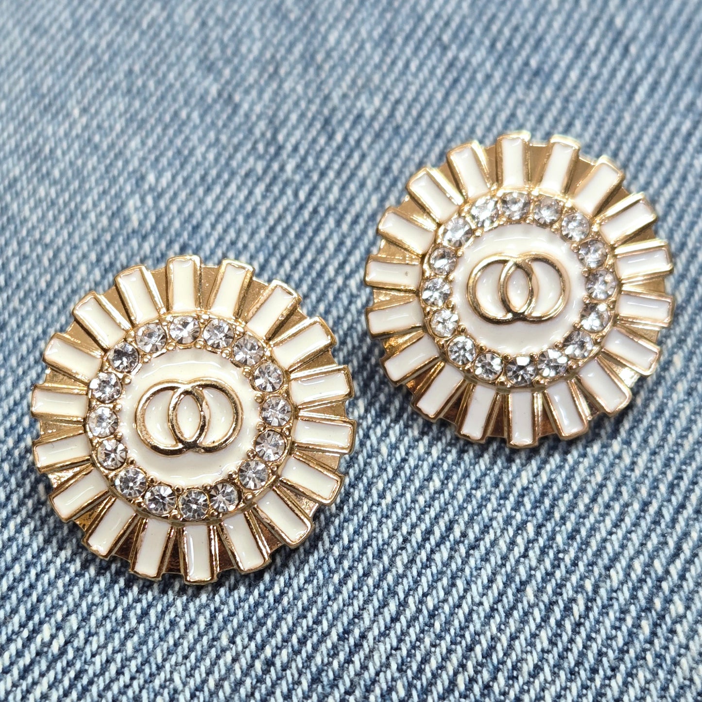 E1205 TE2572 Circle Shape Stud Style Earrings