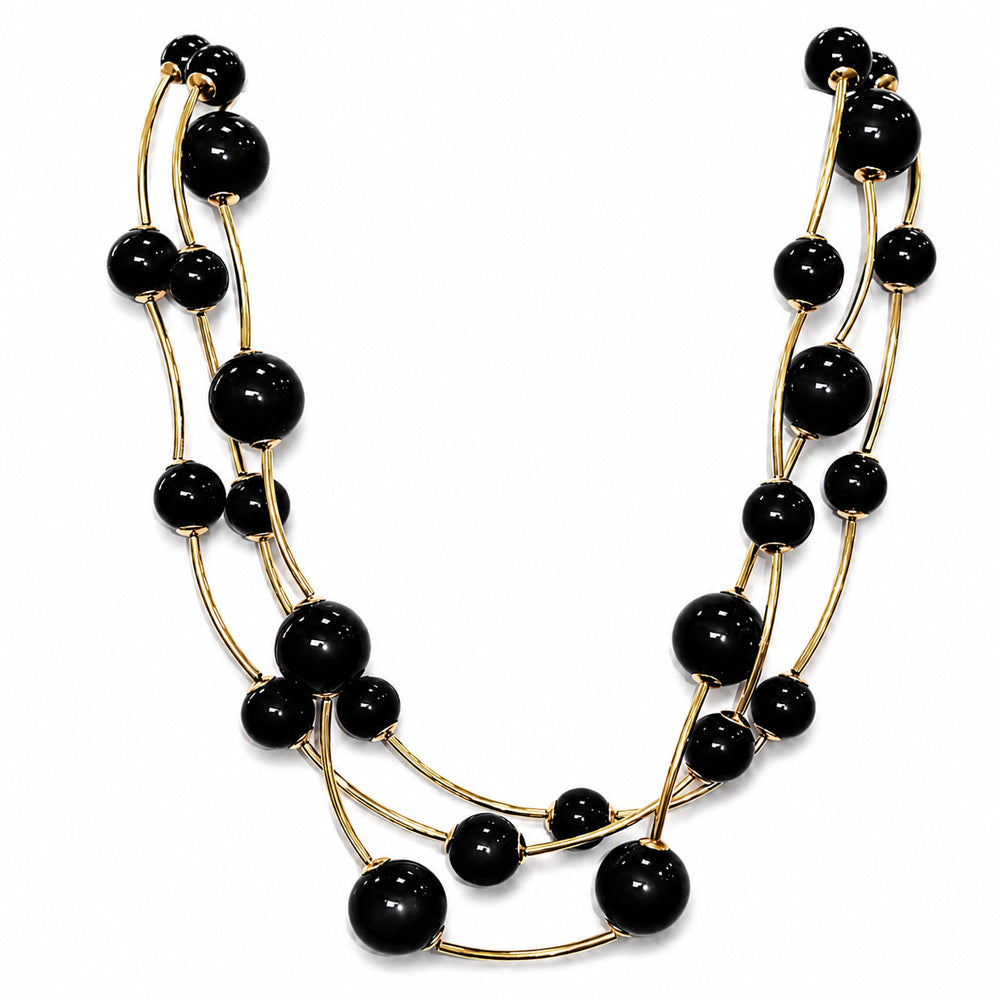 Multi Layer Ball Beaded Necklace - N5294