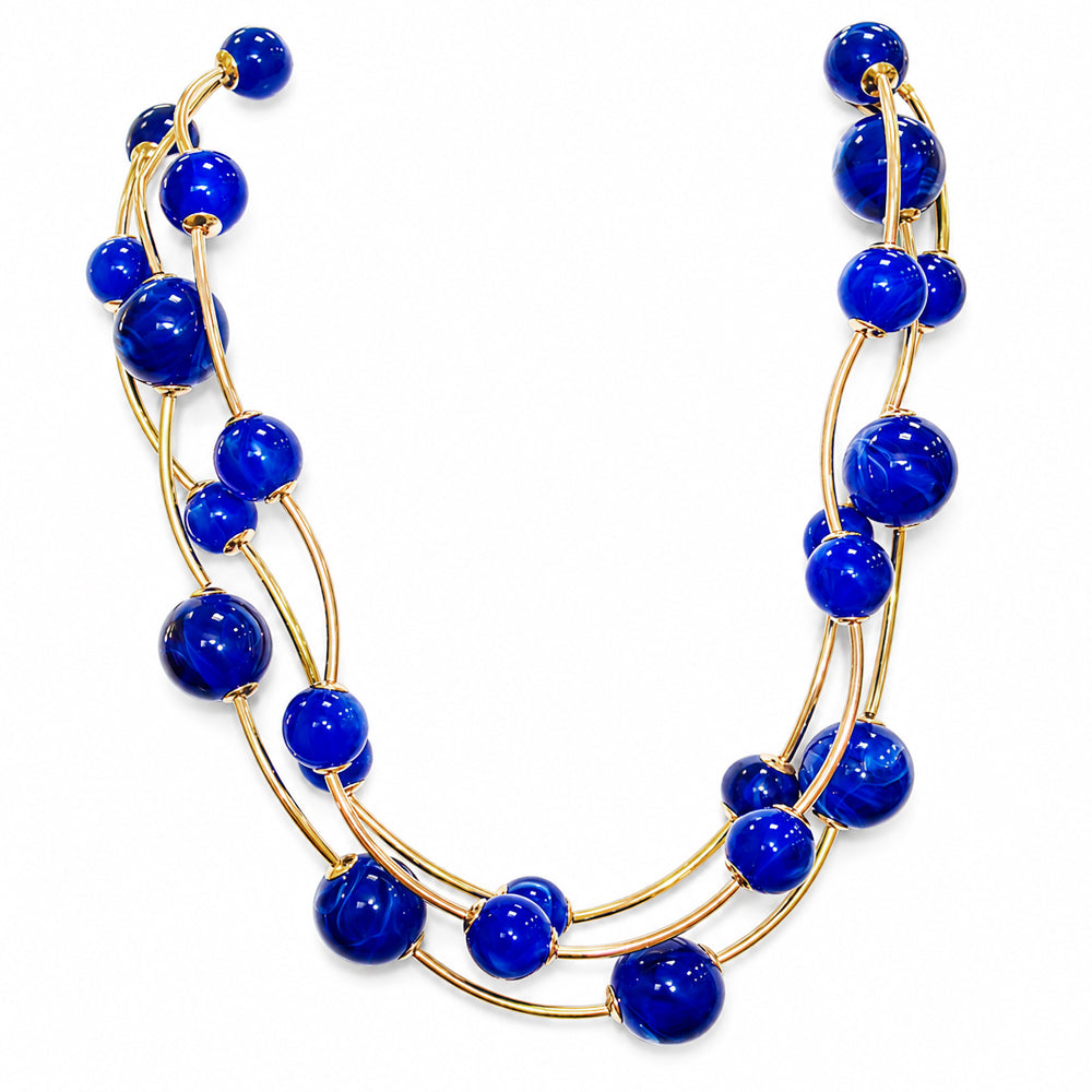Multi Layer Ball Beaded Necklace - N5294