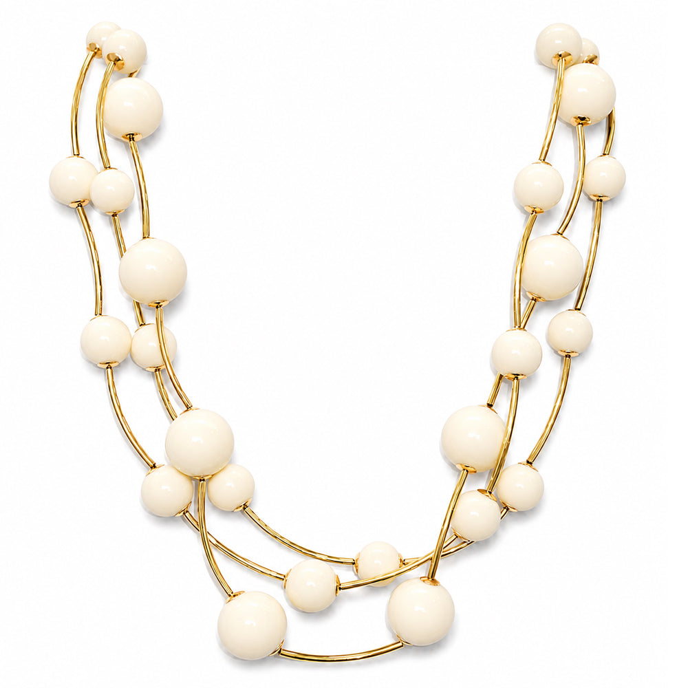 Multi Layer Ball Beaded Necklace - N5294