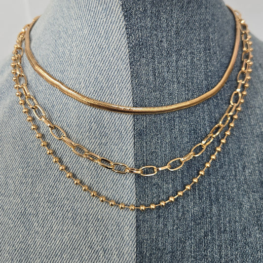 N0693 TN914 Layered Chain Necklace