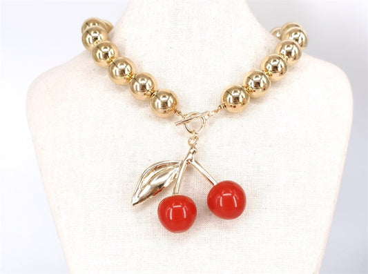 N0682 TNE2850 Cherry Necklace