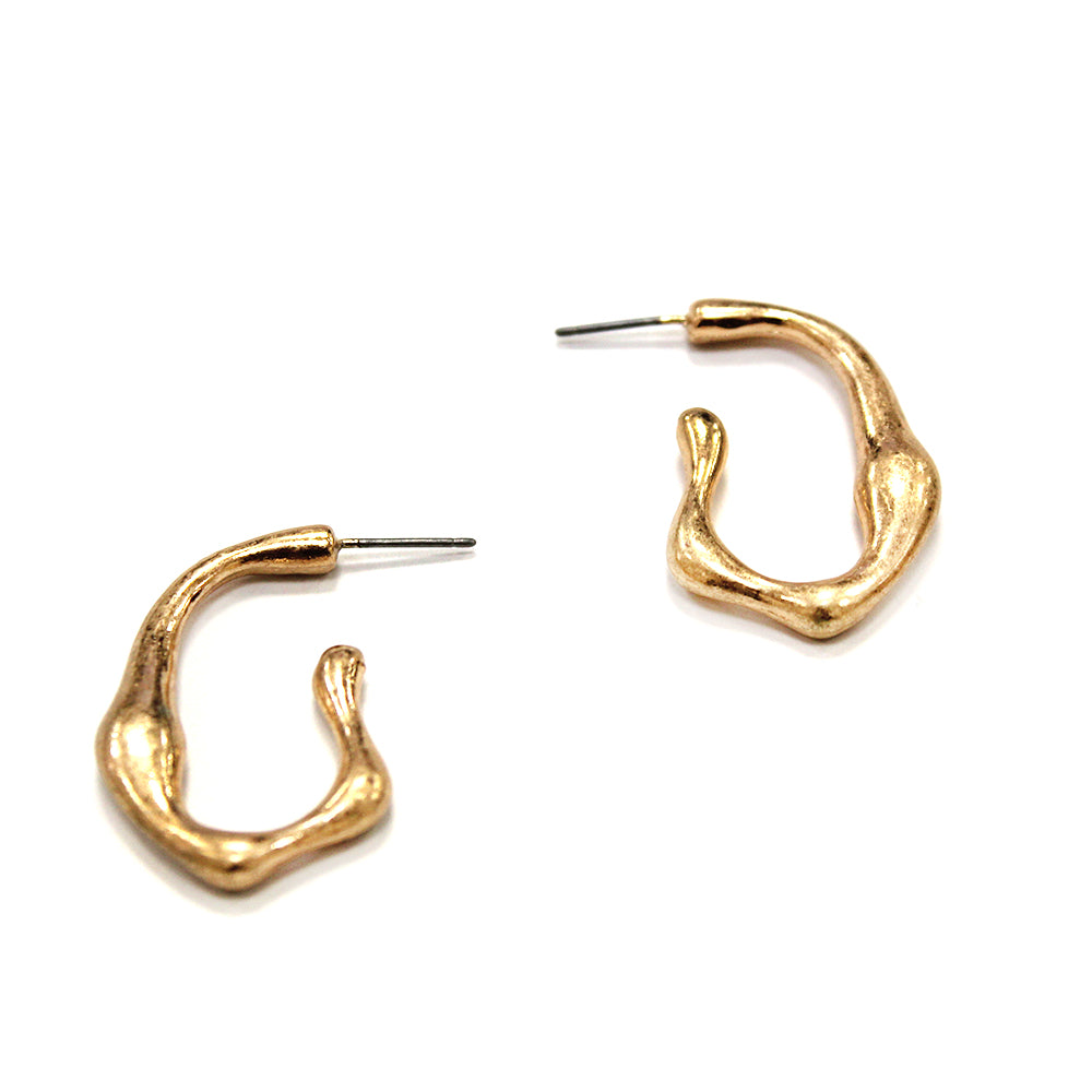E2272 | Organic Sculpted Hoop Earrings | VE4844