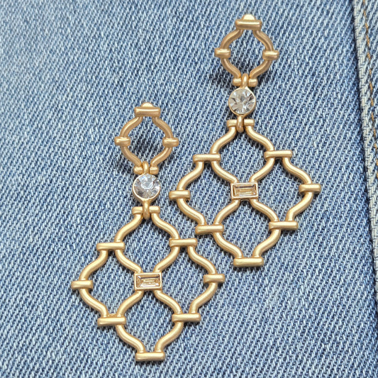 E1289 VER1197 Drop Dangle Post Earrings