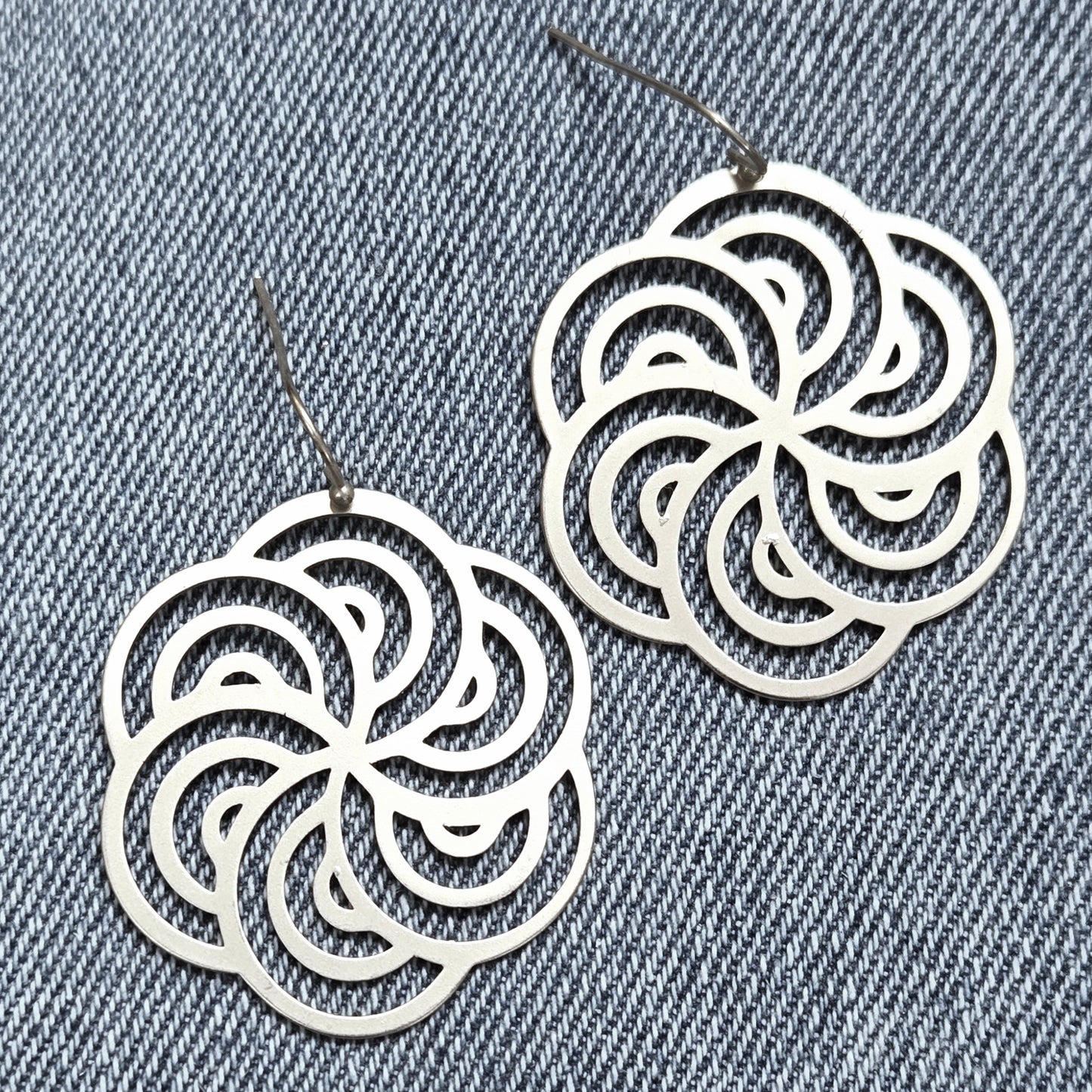 E1314 VER3619 Spiral Drop Dangle Earrings