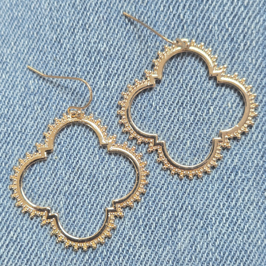 E1270 VER4166 Clover Drop Dangle Earrings